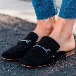 NEW ⭐️Franco Sarto Black Leather Molly Mule Flat Size 8